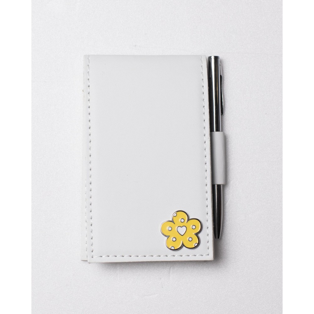 Memo con penna fiore giallo e confettata - MEMO/001 Margot Margot