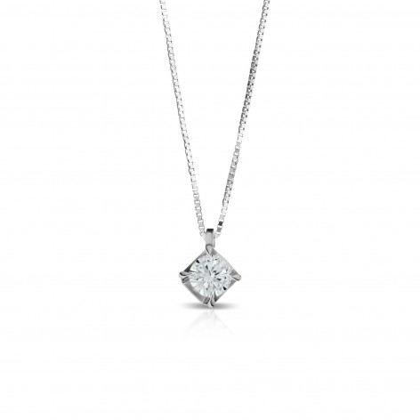 Girocollo in oro bianco e diamante - CL2765Y